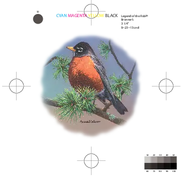 Bronner’s Robin CMYK base file.