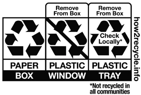 Paper box + plastic window construction