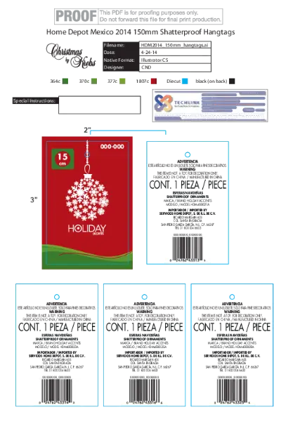 HDM2014 150mm hangtags.