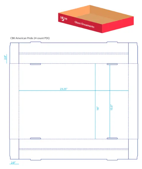 WM2022 American Pride 6x4 single shoebox PDQ.