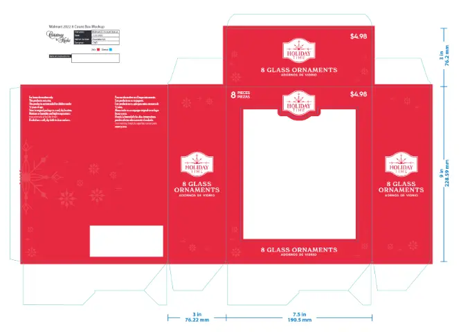 Eight-count box dieline